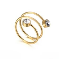 Anillo Espiral con Circonitas