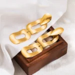 Pendientes Colgantes Eslabón Abstracto