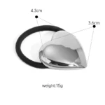 Goma para Cabello con Corazón Metálico