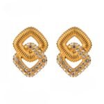 Pendientes de Cuadrado con Circonitas