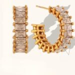 Pendientes de Aro Doble con Circonitas