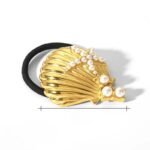 Goma para Cabello con Concha y Perlas