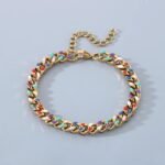 Brazalete Cubana Cuentas de Colores