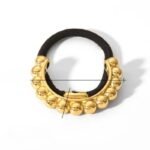 Goma de Pelo Bolitas Doradas