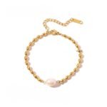 Brazalete Cadena Perlitas y Perla