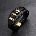 Pulsera Cuero Trenzado Hombre