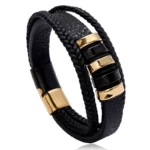 Pulsera Cuero Trenzado Hombre