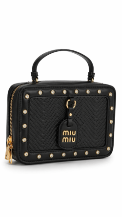 Bolso de Mano de Cuero Miu Miu