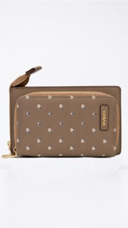 Billetera Doble Riviera Spring Blossom - Café Taupe
