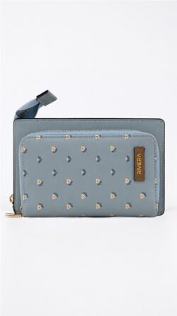 Billetera Doble Riviera Spring Blossom - Azul Pastel